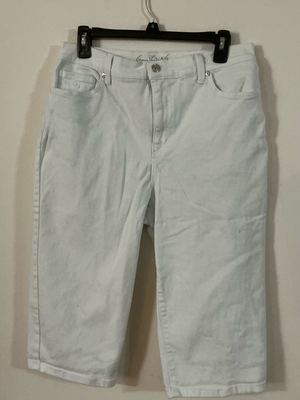 Lot Of Gloria Vanderbilt Amanda Capris- Size 12- Blue, Mauve, White - Picture 8 of 10
